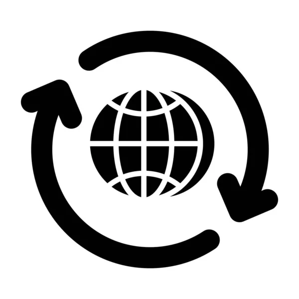 Eine Kreative Design Ikone Der Globalen Aktualisierung — Stockvektor