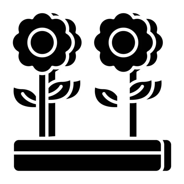 Beautiful Design Icon Flowers — Stock Vector