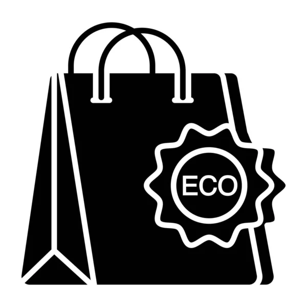Ícone Download Premium Eco Shopping — Vetor de Stock
