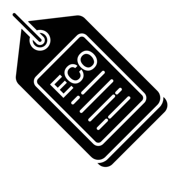 Icon Design Eco Tag — Stock Vector