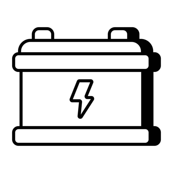 Car Battery Icon Flat Design — Stockvektor