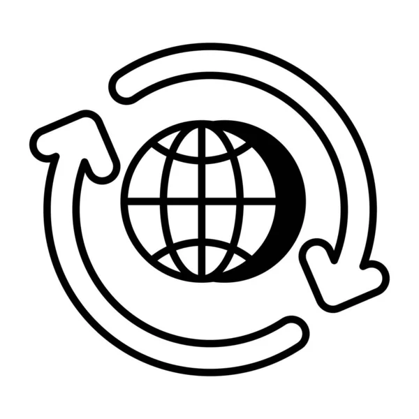 Ikona Kreativního Designu Globální Aktualizace — Stockový vektor