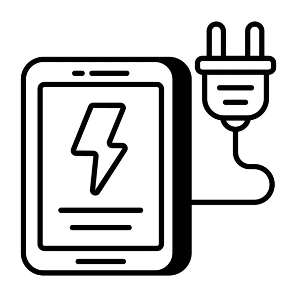 Дизайн Иконки Мобильной Зарядки — стоковый вектор