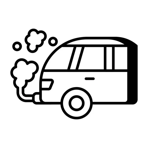 Eine Einzigartige Design Ikone Der Fahrzeugverschmutzung — Stockvektor