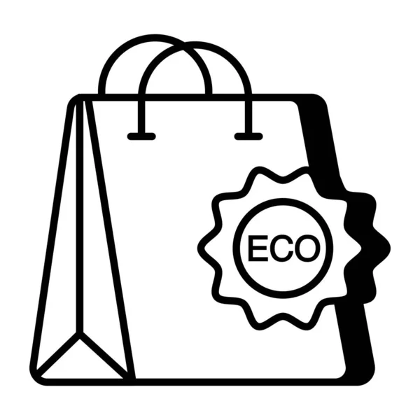 Icône Téléchargement Premium Éco Shopping — Image vectorielle