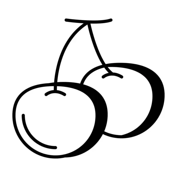 Design Emblématique Cerises Fruits Nutritifs — Image vectorielle