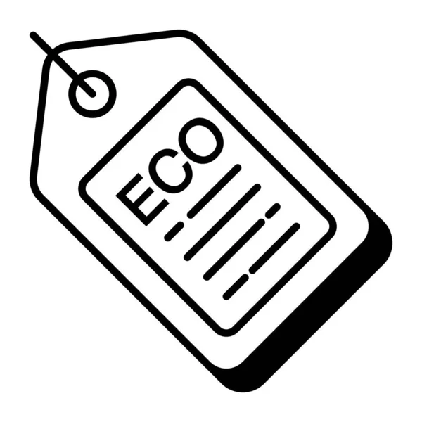 Icon Design Eco Tag — Stock Vector