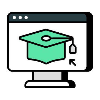 Eğitim web sitesinin mükemmel tasarım simgesi