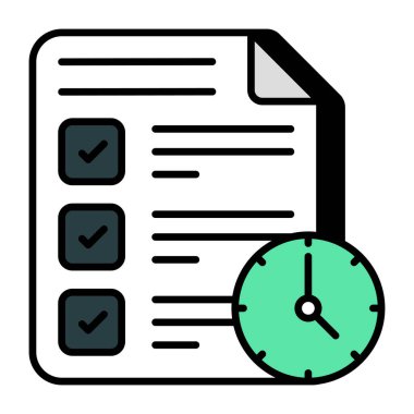 Görev teslim tarihinin eşsiz bir tasarım simgesi