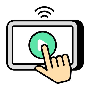 Premium download icon of mobile video 