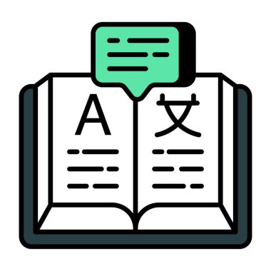      Dil çevirmeni simgesinin vektör tasarımı