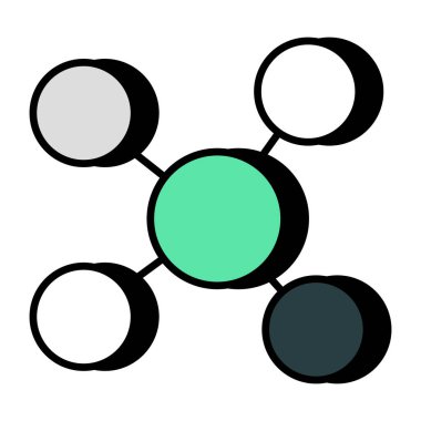 Kimyasal yapı simgesi, topolojinin vektör tasarımı