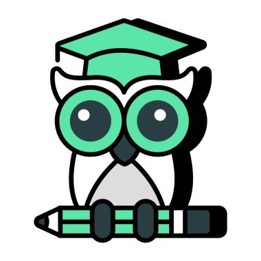 Mezun olmanın modern tasarım simgesi