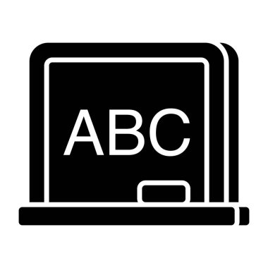 ABC öğreniminin yaratıcı tasarım simgesi