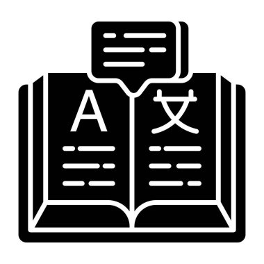      Dil çevirmeni simgesinin vektör tasarımı