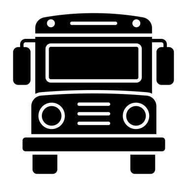 Okul otobüsünün düzenlenebilir tasarım simgesi