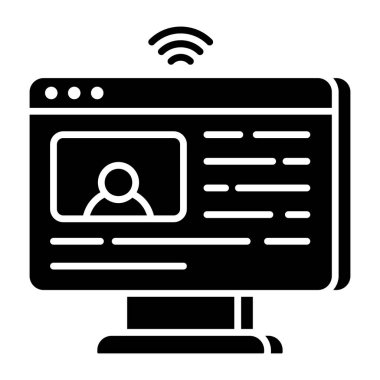 Video çağrısının modern tasarım simgesi