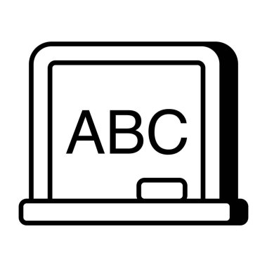 ABC öğreniminin yaratıcı tasarım simgesi