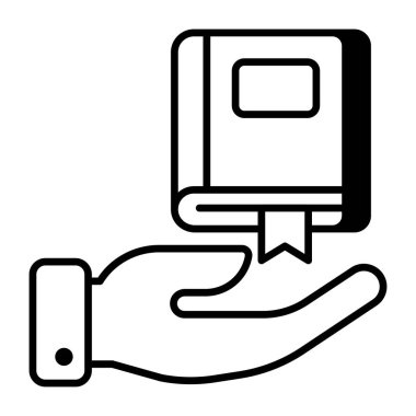 Kitap bakımının modern tasarım simgesi