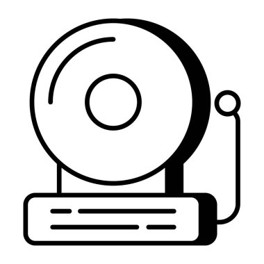 Okul çanının düz tasarım simgesi