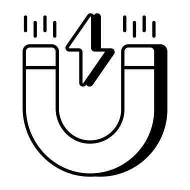      Mıknatısın düzenlenebilir düz vektör tasarımı 