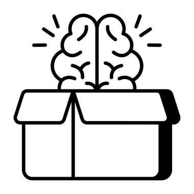 Kutunun dışındaki düşüncenin eşsiz bir tasarım simgesi