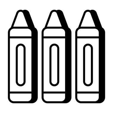       Renkli kalemler, pastel boya ikonu.