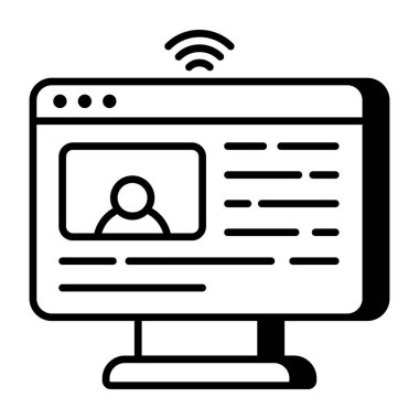 Video çağrısının modern tasarım simgesi