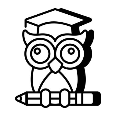 Mezun olmanın modern tasarım simgesi