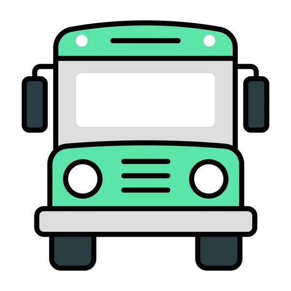 Ícone Design Editável Ônibus Escolar — Vetor de Stock