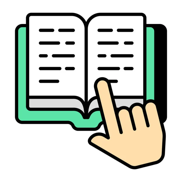Návrh Ikon Pro Čtení Knih — Stockový vektor