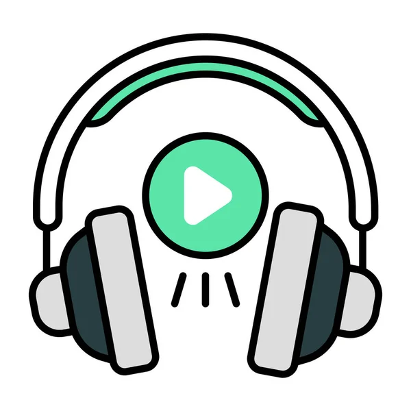 Creatief Ontwerp Icoon Van Audio Onderwijs — Stockvector