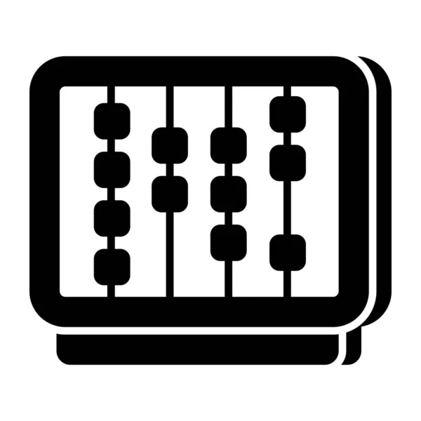 Frame Counting Beads Icon Abacus — Stock Vector