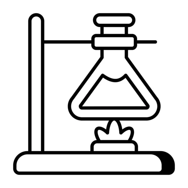 Современная Векторная Конструкция Химической Колбы Обозначающая Концепцию Эксперимента — стоковый вектор