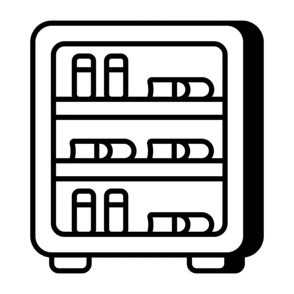 Icon Design Bookcase — Stock Vector