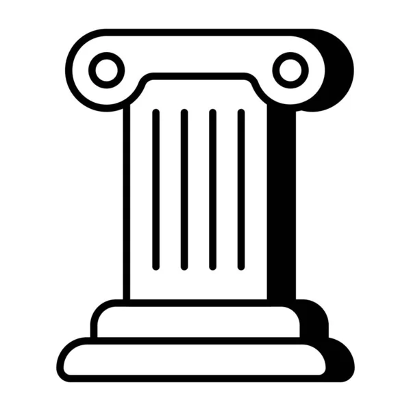 Idealna Ikona Projektu Greckiej Kolumny — Wektor stockowy