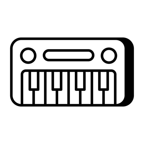Trendy Vector Ontwerp Van Piano Muzikaal Toetsenbord — Stockvector