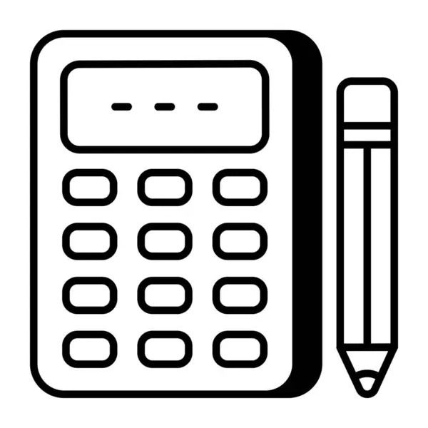 Icono Diseño Creativo Cálculo — Vector de stock