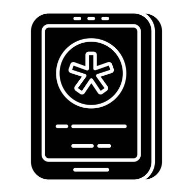 Mobil tıbbi uygulamanın son moda vektör tasarımı