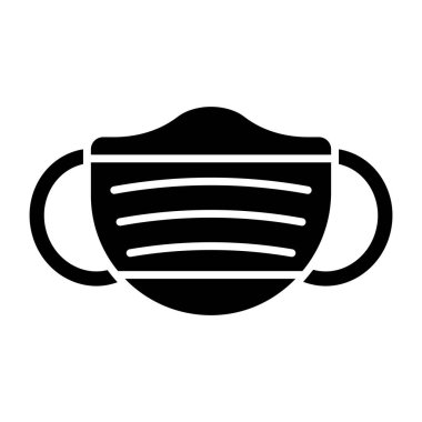 Yüz maskesinin modern tasarım simgesi