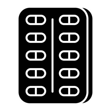 An editable design icon of pills strip
