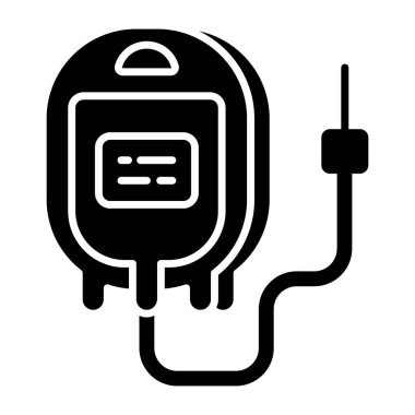 Şeker test makinesi simgesi, glukometrenin düz tasarımı