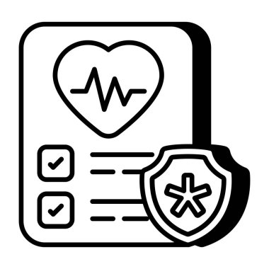 Sigorta poliçesinin simge tasarımı 