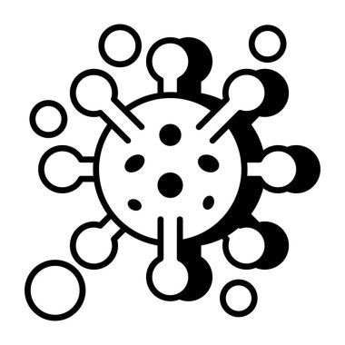 COVID-19 'un düz tasarım simgesi