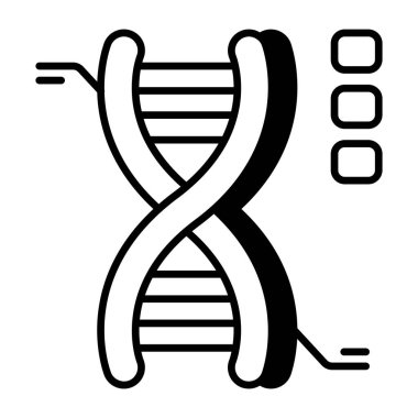 DNa icon in flat design