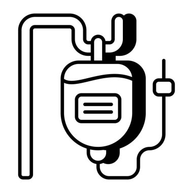 IV damlasının kavramsal düz tasarım simgesi