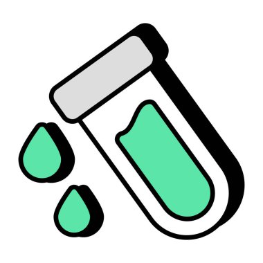 Örnek tüpün, laboratuvar aletlerinin düzenlenebilir tasarım simgesi