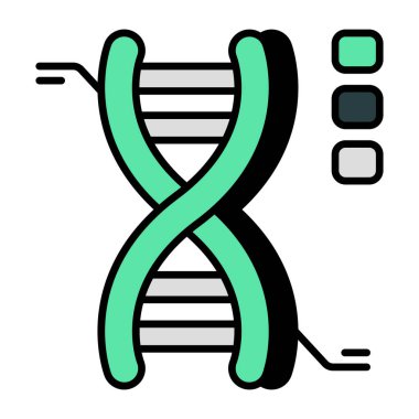 DNa icon in flat design