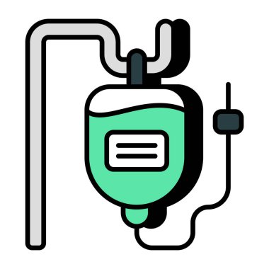 IV damlasının kavramsal düz tasarım simgesi