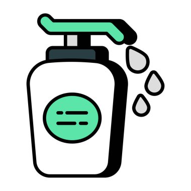 El dezenfektanının düz tasarım simgesi.